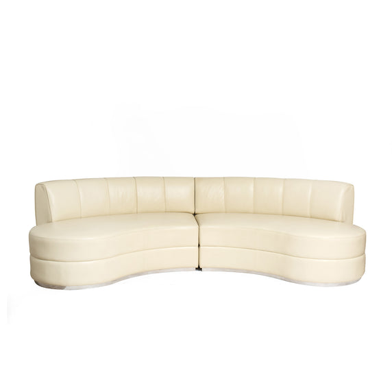 SOFA CURVO TURIN CUERO VACUNO