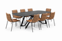 COMEDOR BASE TAOS C/P. SINTERIZADA + 6 SILLAS INFINITY