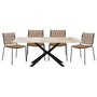 Set de comedor Mesa asterisco tablero piedra sinterizada + sillas infinity