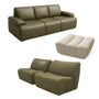Set de muebles Sofá +banqueta + 2 giratorios modelo Estonia